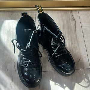 Dr Martens black combat boots